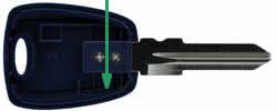 Citroen Relay key transponder location GT10BT