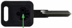 Audi Coupe S2 key transponder location HU49AT