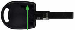 VW Beetle key transponder location HU66T