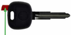 Mitsubishi Lancer key transponder location MIT11RT