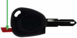 Renault Clio key transponder location NE73T