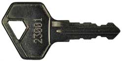 Steel Line garage door key cut key from top LF27